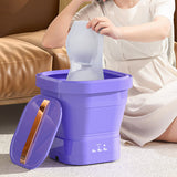 Mini Folding Washer Household Automatic Cycle Cleaning Washer Creative Energy-saving Lightweight for Socks Underwear Cleaning