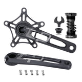 53T/56T/58T Bike Chainring Crank Arm Set for Folding Bicycle 170mm 130BCD 5 Bolts Bicycle Crankset &amp;amp Chainring Bottom Bracket