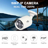 Hiseeu IP Camera Waterproof IP66 Audio Record 3.0MP POE Outdoor Security Video Surveillance CCTV Camera for Home Office