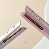 Hair cold flat iron cool air curling iron hair straightener 2-in-1 hair tool black rose gold heatless curler
