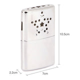 1/2pcs Outdoor Portable Metal Hand Warmer with Pouch for Fishing Camping Hiking Warm Winter Mini Pocket Gasoline Hand Warmer