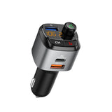 Wireless Bluetooth-Compatible 5.0 Car Kit Hands Free FM Transmitter Dual USB Fast Charging QC3.0 PD18W Car Charger Bass Sound