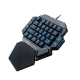 Single Handed Gaming Membrane Keyboard 35 Keys RGB Backlit One Hand Ergonomic Game Keypad For PS4 PC Laptop Pro PUBG Gamer