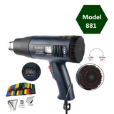 Digital Display Electric Hot Air Gun Temperature-controlled Building Hair dryer Heat gun Soldering Tools Adjustable+3Nozzle 220V
