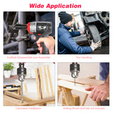 Cordless Impact Wrench 380Nm Torque Brushless Motor 1/2 and 1/4 Inch Chuck 2x6.0A with Fast Charger Variable Speed Impact Kit