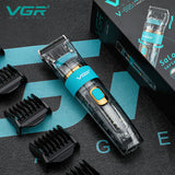 Cordless professional hair trimmer for men electric beard hair clipper waterproof haircut adjustable 3 motor speed rechargeable