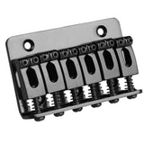 6 Saddle Hardtail Bridge Top Load 65mm Guitar Bridge with 2Pcs Roller String Tree for Guitar Electric Acoustic Box