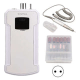 Electric Nail Drill Machine White Nail Grinding Machine 35000RPM LCD Adjustable Portable for Manicurist for Salon