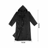 1pc EVA Raincoat Women/Men With Hat Buttons Slicker Poncho Rainwear Outdoor Long Style Hiking Poncho Environmental Rain Jacket