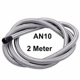 Engine Parts 2M Stainless Steel Braided PTFE Hose Fuel Oil Gasoline Brake Line Hose AN4 AN6 AN8 AN10 Racing Fuel Oil Cooler Hose