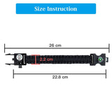 Muliti Outdoor tools Survival Bracelet with SOS Led Light Paracord Braided Rope Camping hiking Emergency Compass Whistle tools