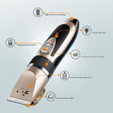 Professional Dogs Grooming Clipper Kit USB Rechargeable Hair Clipper For Dog Low Noice Pet Hair Trimmer Home Use Device