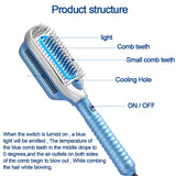NEW Professional Hair Straightener Comb/Brush Ice Therapy Negative Ion Cold Wind Comb Heatless Brush Hair Freezing Hair Styler