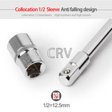 1/2inch T Shape Professional Durable Accessories Detachable Practical Home Socket Ratchet Wrench Repair Tool Two Way Portable