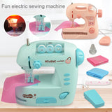 Kid Mini Sewing Machine Toy Electric Simulation DIY Mini Furniture Toy Design Cloth Knitting Machine Toddler Girl Play House Toy
