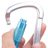 Aluminum Outdoor Climbing Carabiner 25KN D-Ring Keychain Clip Hook Locking Auto Locking Carabiner