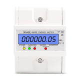 3x20(80)A 3 Phase 4 Wire Energy Meter 220/380V 5-80A Digital Electric Power Meter LCD Display Energy Consumption kWh Meter