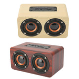 Retro Bluetooth Speaker Built in Mic Full Frequency 90Hz-20KHz Portable Wireless Speaker Supports Memory Card USB AUX MP3