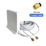 Factory price 5G+5G 2x2 MIMO High gain 12dBi 600~6000Mhz indoor omni 5G Antenna with 2 cables for communication