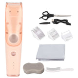 Baby Hair Clippers Strong Suction High Safety IPX7 Waterproof Low Noise Pink Kids Hair Trimmer for Home Infants Children