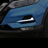 Auto Accessory Front Fog Lights Lamp Eyelid Eyebrow Cover Trim Chrome Fit for Nissan Qashqai J11 2018 2019 ABS