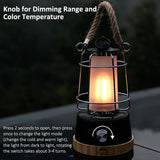 Outdoor Camping Lamp Multifunctional Adjustable Hiking Light Portable Hanging Lights Rechargeable Climbing Lantern