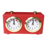 Classic Tournament Chess Clock Accurate Wind-Up Mechanical Multi Chess Board Games Clock Accessory No Battery, Red