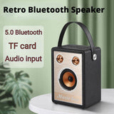 Retro Wooden Sound Box Wireless Bluetooth 5.0 Speaker Portable Outdoor Audio Subwoofer 3D Stereo Boombox