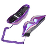 Creative Lips Telephone Electroplate Desktop Landline Phone for Home Office Hotel Decoration Lip Shaped Phones Mouth Telephone