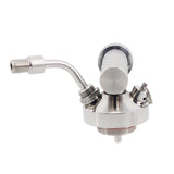 One-piece Stainless Mini Keg Beer Spear Fit EU Flow Control Beer Faucet Include 30cm Silicone Hose, NO Faucet No CO2 Regulator