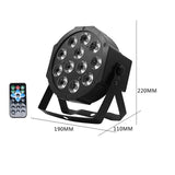 Flat 12 Led Par Stage Light Rgbw 36W Disco Party Lights Laser Dmx Luz Dj Effect Controller Dj Equipment Projector Luces Disco
