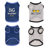 New Letters Printed Summer Dog T-shirt Cute Dog Clothes for French Bulldog Soft Breathable Pet Costume Dog Clothes for Chihuahua