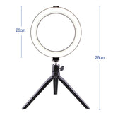 1 Set Mobile Phone Selfie Lamp Round LED Fill Light Flash Lamp Universal Mobile Phone LED Ring Lamp for Men (16cm Light +