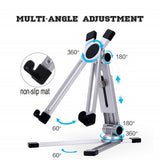 Tablet Stand Aluminum Adjustable Angle/Height Foldable Holder Mobile Phones Books Hands Free Bracket for iPad Air Mini iPhone