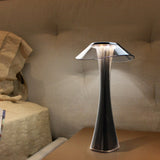 LED Table Lamp Dimmable Eye Protection USB Charging Smart Touch Switch Bedside Lamp Transparent Crystal Creative Table Lamp
