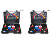 R134A/410 AC Air Conditioner Dual Manifold Gauge Set Double Table Fluorine Refrigeration Auto Diagnostic Tools Kit