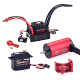 SURPASS HOBBY 3670 2650KV 3-6S Sensorless Brushless Motor with 120A Waterproof Brushless ESC for 1/10 1/8 RC Car Truck Buggy Toy