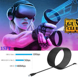 5M/3M High Speed USB 3.1 Type C Data Transfer Cable for Oculus Quest/Quest 2 Link VR Headset Fast Charging USB-A to Type-C Cable