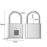 Smart Padlock Quickly Unlock Zinc Alloy Metal Self-imaging Chip 10 Fingerprints Keyless USB Charging Door Lock Fingerprint