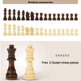 Magnetic Wooden Chess And Checkers Set Board Games For Kids And Adults For Travel Portable Folding Beginner Chess Set