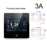 APP Remote Control WiFi Smart Thermostat Voice Control Energy Saving Temperature Controller 9 Languages Water Electric Heating
