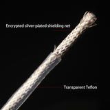 Hifi LP Silver-plated RCA HiFi Audio Tonearm Cable with Ground Wire