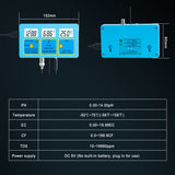 PH117M Digital PH EC CF TDS Temp Meter Water Quality Tester 5-in-1 Multifunction Smart Monitor Analysis Control EU Plug 220V