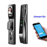 Eye Cat Camera Wifi Smart Fingerprint Lock Password RFID Electronic Digital Door Lock Usmart Go APP Unlock With Lock Cylinder