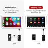 Carlinkit Wired &amp;amp; Wireless Carplay Android Auto Dongle Tablet Android Radio Screen Smartlink Mirrorlink iOS 14 Music Siri Video