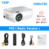 Salange Mini Projector Q5 1280x720P 4500 Lumens LED Wifi Home Theater Video Smart Movie Beamer Game Proyector