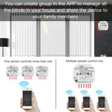 Smart Curtain Module 2 Gang Wi-Fi Smart Curtain Switch Voice Control APP Remote Control Share Function Independent Control