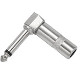 10 Pack Lot 6.3mm TS Right Angle MONO Phone Plug with 36Pcs Acoustic Guitar Bridge Pins Pegs in White and Black