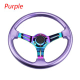 Chrome 350mm 14inch ABS Steering 45mm Wheel Deep dish Universal Car Auto Racing Steering wheels