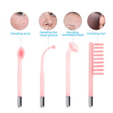 High Frequency Wand 4 In 1 Electrode Facial Machine Electrotherapy Glass Tube Beauty Apparatus Face Care Tools Face Massager